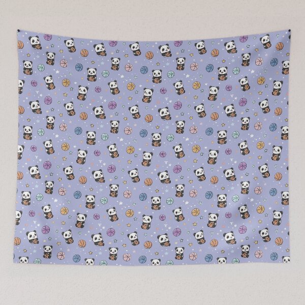 Item preview, Panda BasketballStar designed and sold by Kawaii Patterns | Chubby Animals & Cute Ghosts.