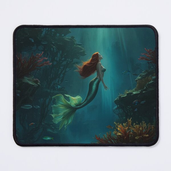 Aperçu de l'œuvre Rêve de sirène, scène sous-marine fantastique créée et vendue par FairyJournal.