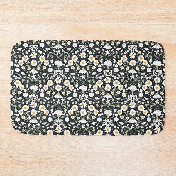 Item preview, White daisy dance on black designed and sold by JenPolegattoArt.
