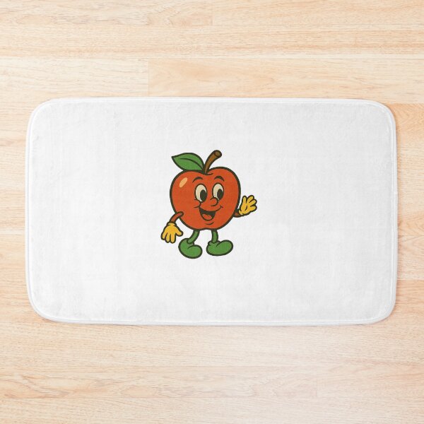 Item preview, Cheerful vintage Cartoon  red Apple Mascot Waving Hand with Friendly Expression designed and sold by Por_photos.