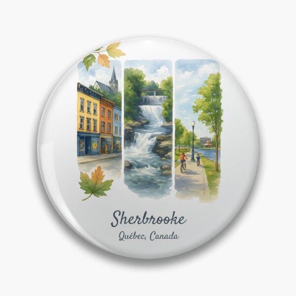 Item preview, Sherbrooke Québec Canada – Watercolor Illustration designed and sold by GestaltTees.