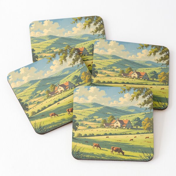 Item preview, Countryside with fields and cows, designed and sold by Anisha  Vaz.