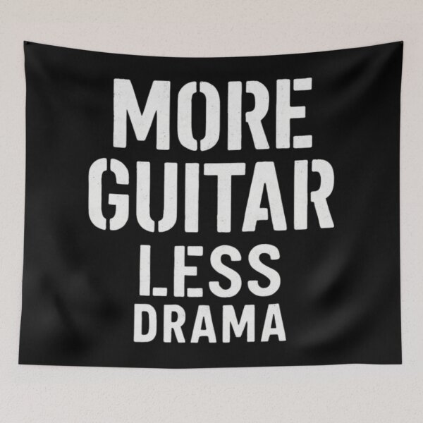 Item preview, MORE GUITAR, LESS DRAMA – Funny Guitar Quote. designed and sold by SaraSumi.