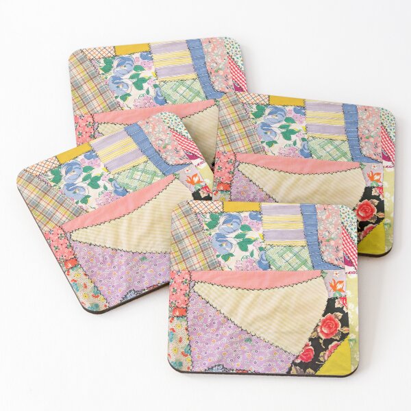 Item preview, Crazy Quilt Pattern With Zig-Zag Stitching   designed and sold by Maria Dryfhout.