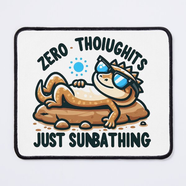 Item preview, Zero Thoughts Just Sunbathing – Cute Chill Lizard with Sunglasses designed and sold by Nirbhay.
