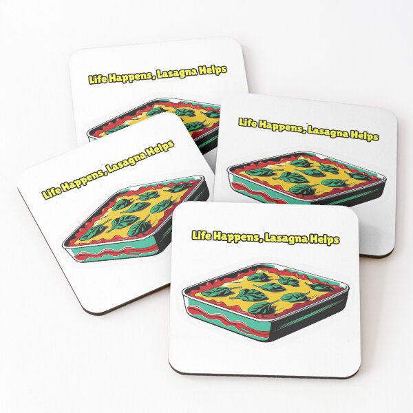 Item preview, Life Happens, Lasagna Helps – Funny Comfort Food Quote designed and sold by Snappy Splash.