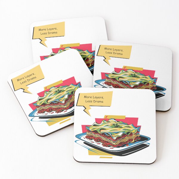 Item preview, More Layers, Less Drama – Funny Lasagna Quote designed and sold by Snappy Splash.