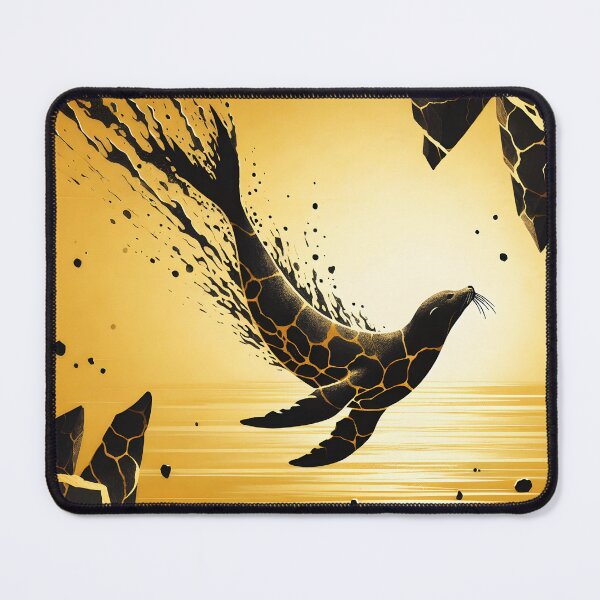Item preview, Charcoal Gold Seal, Ai Generated Art designed and sold by ACC .