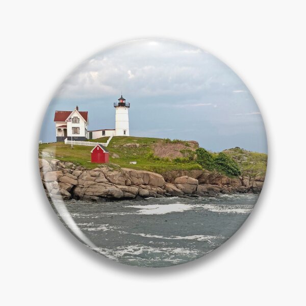 Item preview, Nubble Lighthouse with Crashing Ocean Waves – York, Maine designed and sold by Willow Sage.