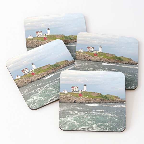 Item preview, Nubble Lighthouse with Crashing Ocean Waves – York, Maine designed and sold by Willow Sage.