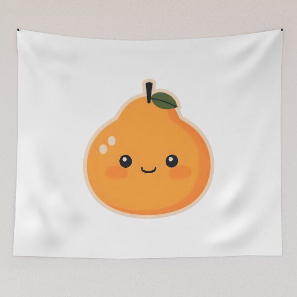 Item preview, Kawaii Shiny Orange Pear – Cute Fruit Sticker designed and sold by OsasChild.