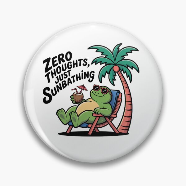 Item preview, Zero Thoughts Just Sunbathing – Cute Chill Lizard with Sunglasses designed and sold by Nirbhay.