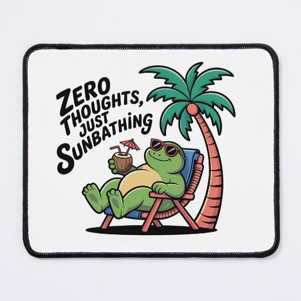 Item preview, Zero Thoughts Just Sunbathing – Cute Chill Lizard with Sunglasses designed and sold by Nirbhay.