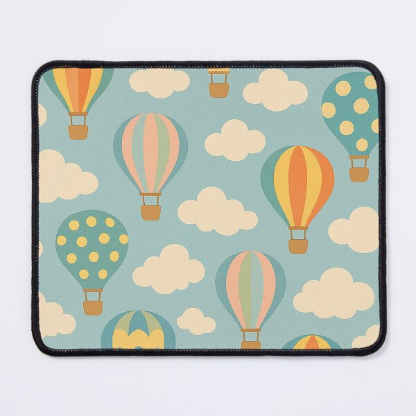 Item preview, Pastel Hot Air Balloons with Clouds Pattern designed and sold by weirdfishes123.