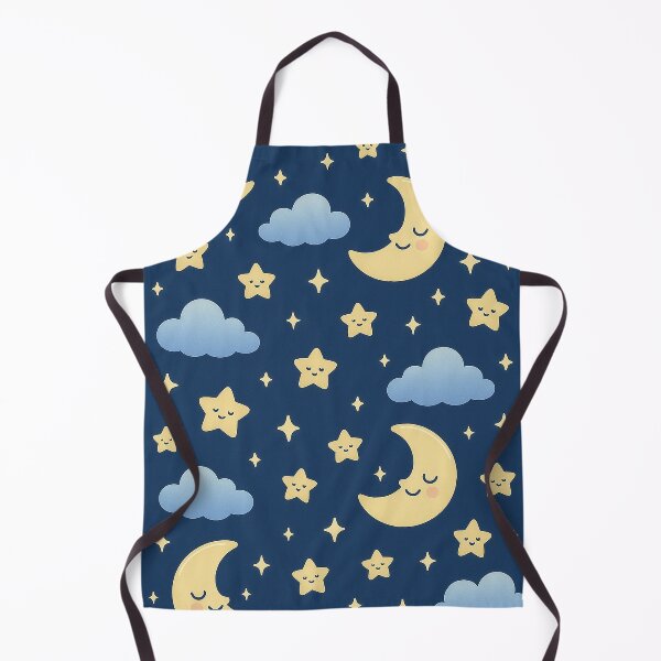 Item preview, Kawaii Moon and Stars Night Sky Pattern designed and sold by weirdfishes123.