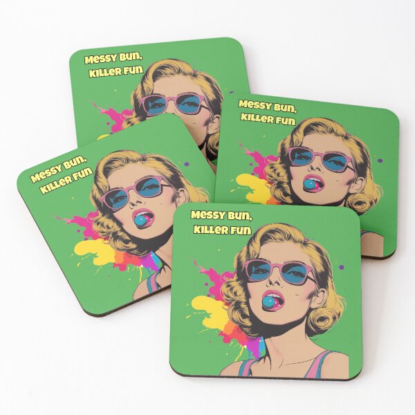 Item preview, Messy Bun, Killer Fun – Retro Pop Art Girl Print designed and sold by Snappy Splash.
