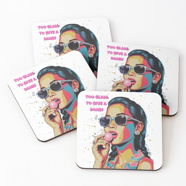 Item preview, Too Glam to Give a Damn – Retro Pop Art Diva Design designed and sold by Snappy Splash.