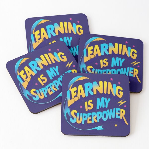 Item preview, Learning Is My Superpower – Motivational Education Quote designed and sold by Lazy Planet.
