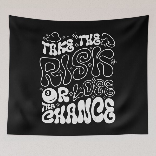 Item preview, Drippy typography - Take the risk or lose the chance designed and sold by trengeee.