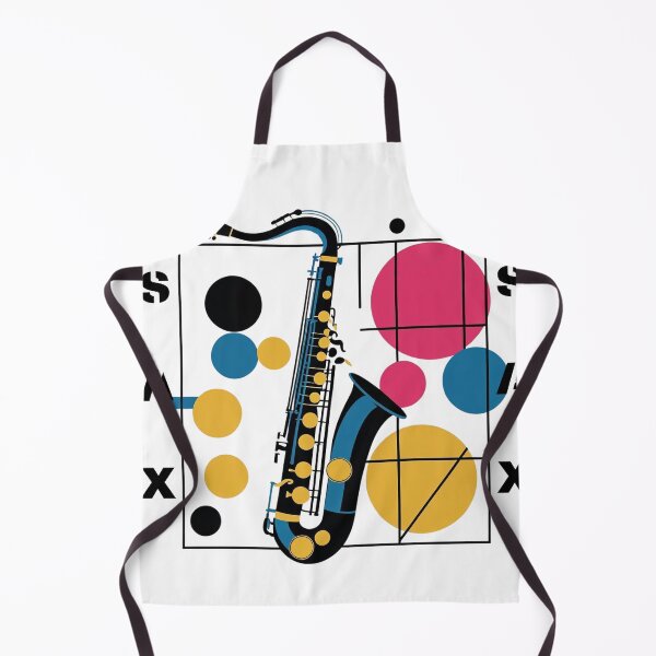 Item preview, Bauhaus Style Tenor Saxophone Design - Modern Geometric Art for T-Shirts and Prints - Minimalist Jazz Music designed and sold by NerdCrafter.