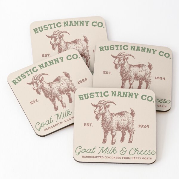 Item preview, The Rustic Nanny Co. – Goat Milk & Cheese | Farmhouse Country Goat Design designed and sold by CloverBend.