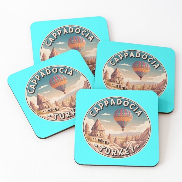 Item preview, Cappadocia Turkey Hot Air Balloon Sticker – Vintage Travel Badge designed and sold by Timeless Design.