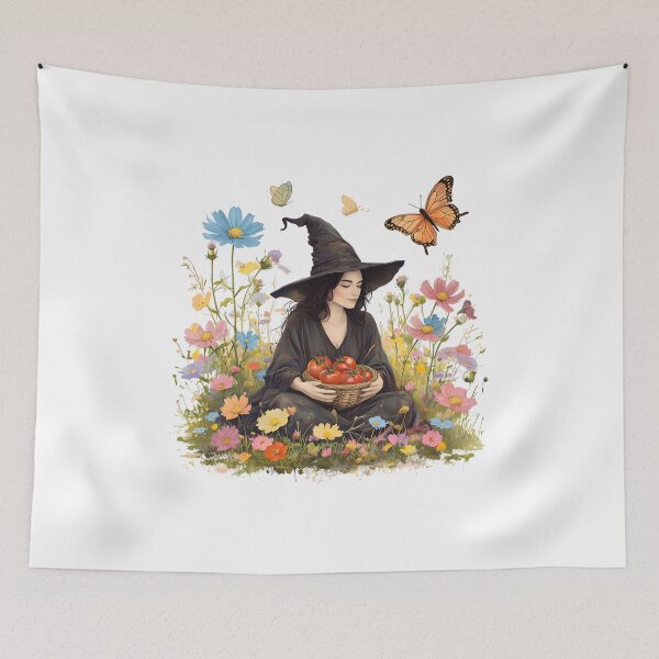 Item preview, Tomato Witch | Whimsical Magical Illustration designed and sold by GoxyVision.