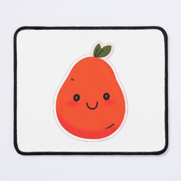 Item preview, Kawaii Red Pear with Leaf – Cute Fruit Cartoon Sticker designed and sold by OsasChild.