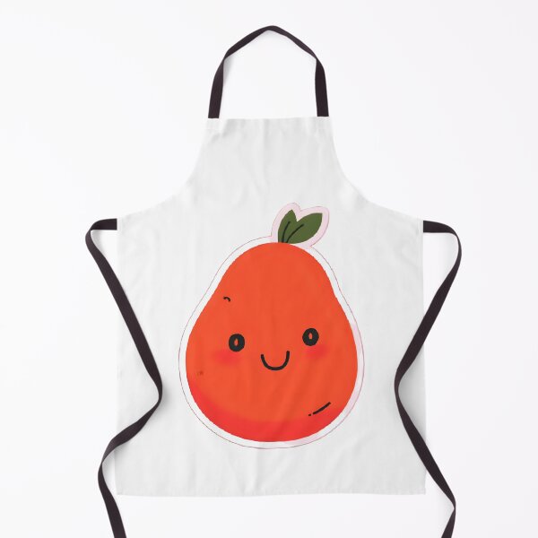 Item preview, Kawaii Red Pear with Leaf – Cute Fruit Cartoon Sticker designed and sold by OsasChild.