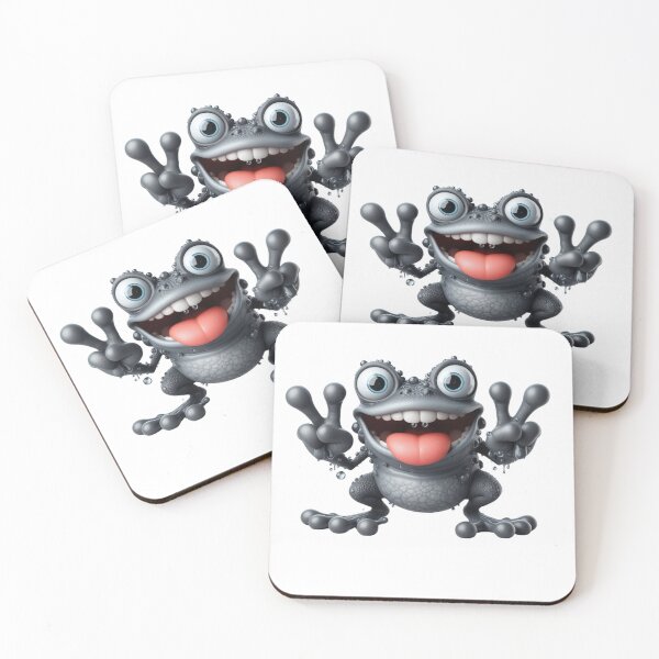 Item preview, gray crazy frog designed and sold by Snappy Splash.