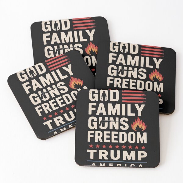 Item preview, God Family Guns & Freedom Trump America Support Trump  designed and sold by Charidana.