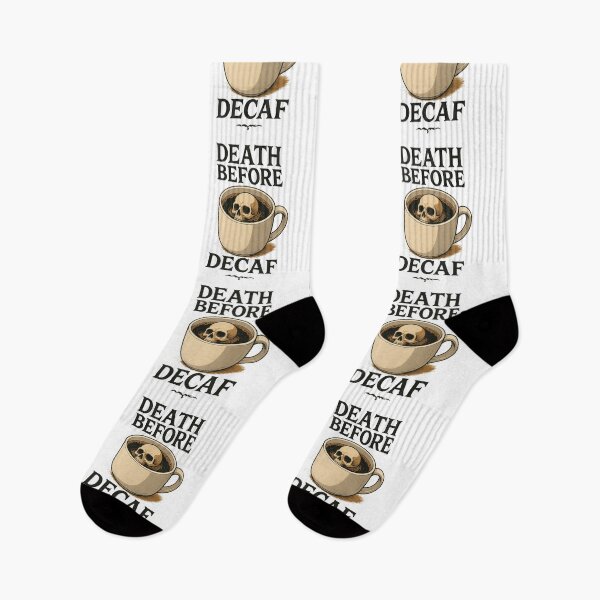 Item preview, Death Before Decaf designed and sold by StaticW0lf Design.