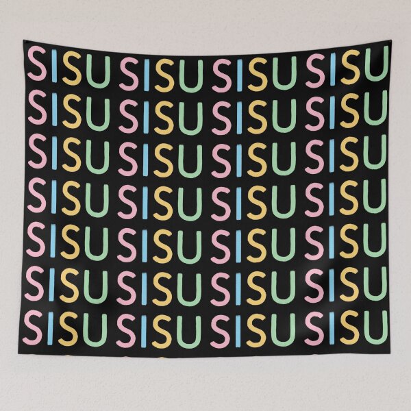 Item preview, SISU Pastel with black background designed and sold by abroadland.