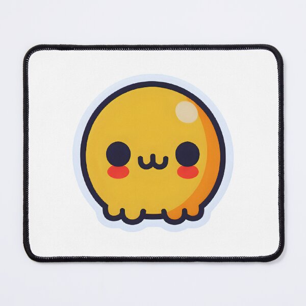 Item preview, Yellow Kawaii Emoji with Squiggly Feet Sticker designed and sold by OsasChild.
