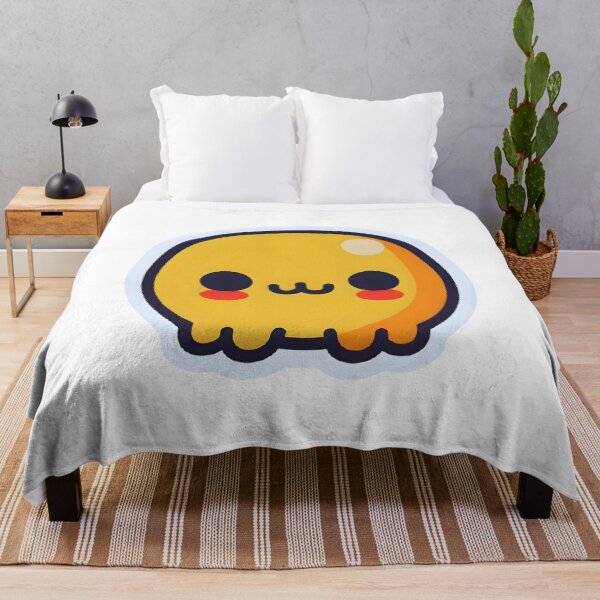 Item preview, Yellow Kawaii Emoji with Squiggly Feet Sticker designed and sold by OsasChild.