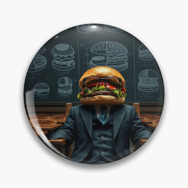 Item preview, Professor’s Assistant Burger – Smart & Whimsical Food Art designed and sold by BurgerOddity & Gli Angoli Rettili.