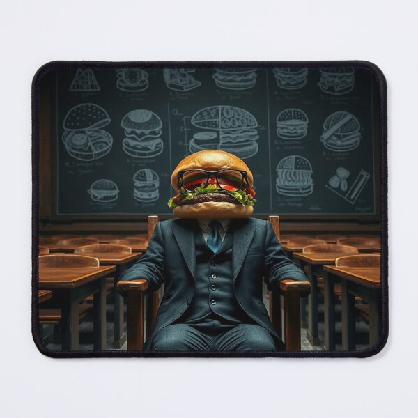 Item preview, Professor’s Assistant Burger – Smart & Whimsical Food Art designed and sold by BurgerOddity & Gli Angoli Rettili.