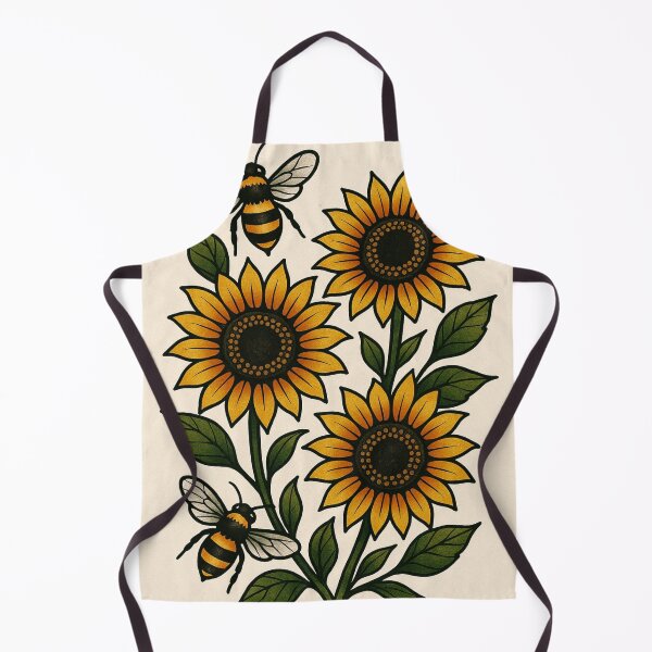 Item preview, Póster retro de artista del tatuaje de girasoles con vibraciones de verano, plantas de jardín, regalo vintage para jardineros. designed and sold by Wild Blood Designs.
