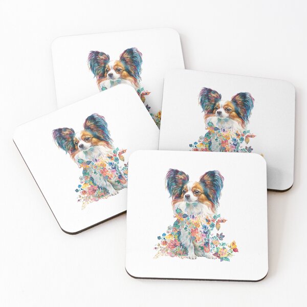 Item preview, Papillon Colorful Cute Floral Sweet Dog designed and sold by tanabe.