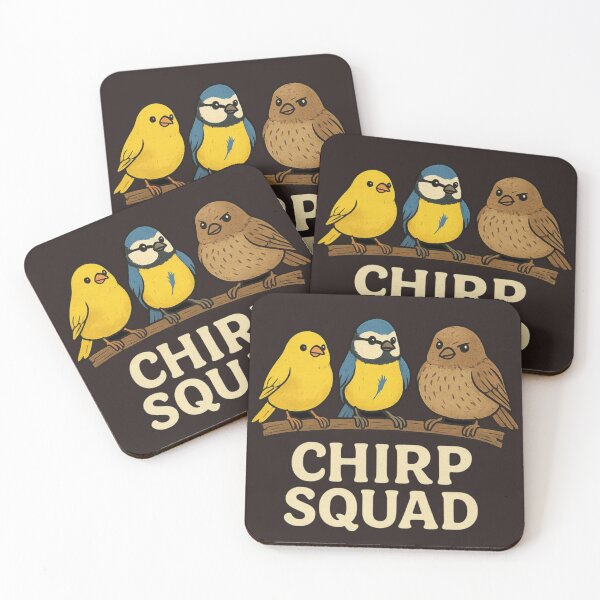 Item preview, Chirp Squad Birds T-Shirt | Cute Cartoon Bird Graphic Tee | Funny Animal Squad Design designed and sold by KDesignCrafts.