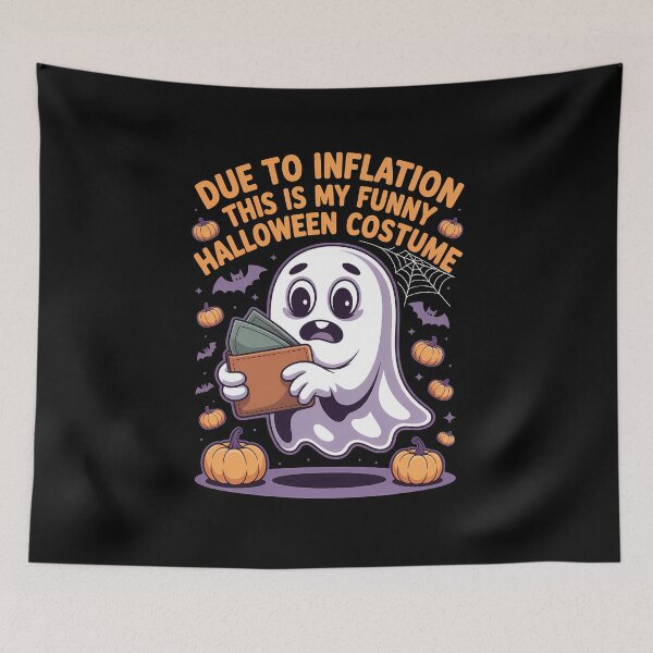 Item preview, Due to Inflation This is My Funny Halloween Costume Ghost Design designed and sold by Stock4U.