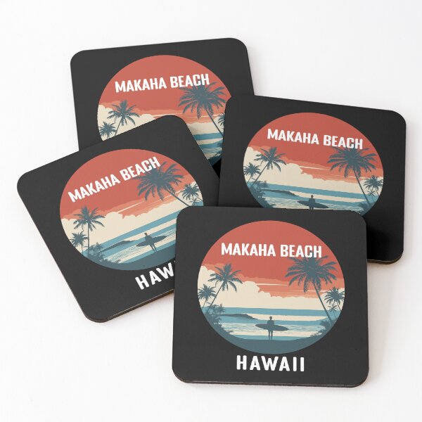 Item preview, Makaha Beach - Hawaii (with White Lettering) designed and sold by VelvetRoom.
