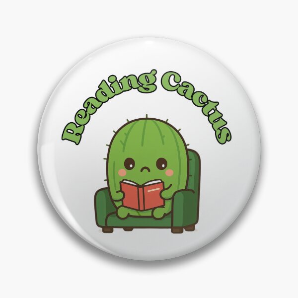 Item preview, Reading Cactus – Cute Kawaii Chibi Plant Design designed and sold by artbyTSR.