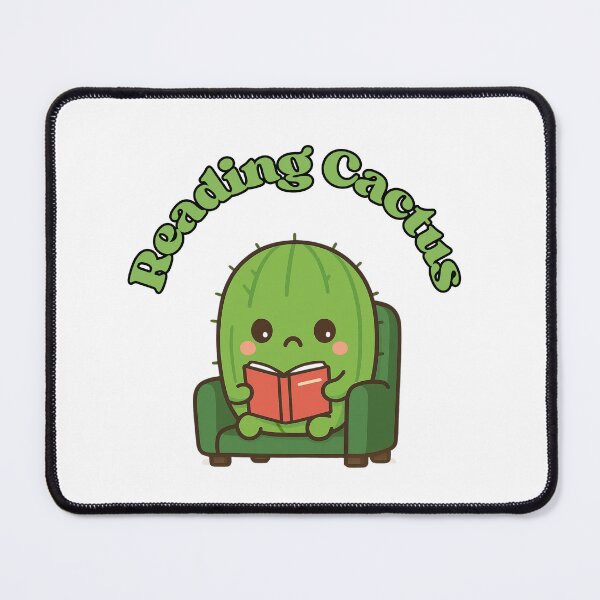 Item preview, Reading Cactus – Cute Kawaii Chibi Plant Design designed and sold by artbyTSR.