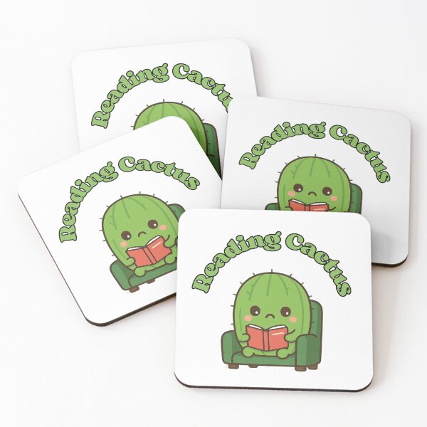 Item preview, Reading Cactus – Cute Kawaii Chibi Plant Design designed and sold by artbyTSR.