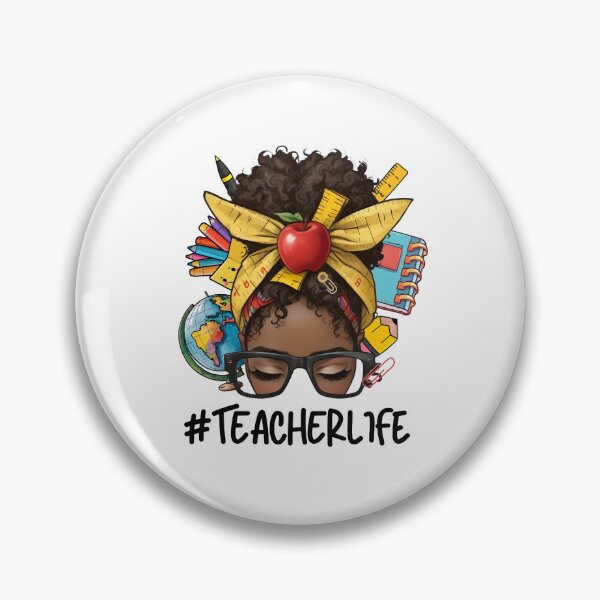 Item preview, #Teacherlife designed and sold by MelanatedWomanPrintDesign.