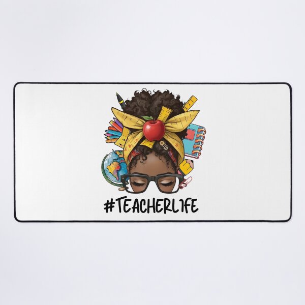 Item preview, #Teacherlife designed and sold by MelanatedWomanPrintDesign.