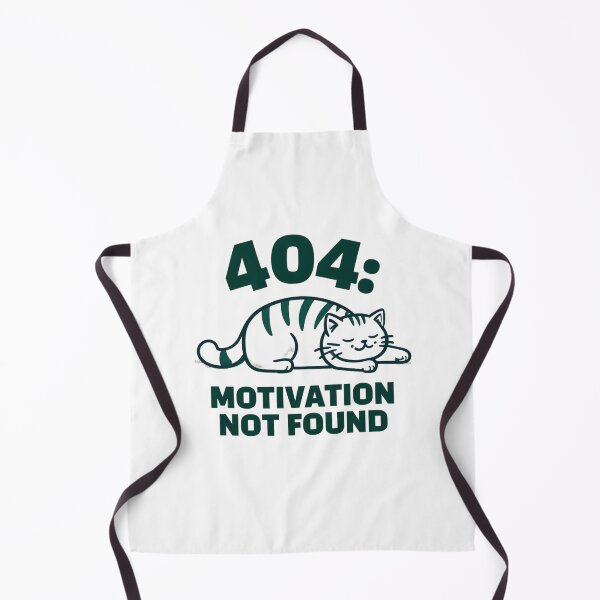 Item preview, 404 Motivation Not Found – Funny Cat Illustration for Lazy Days designed and sold by UniquePoster.