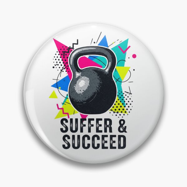 Item preview, Retro 80s Kettlebell Suffer & Succeed designed and sold by ColorVR.