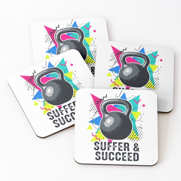Item preview, Retro 80s Kettlebell Suffer & Succeed designed and sold by ColorVR.